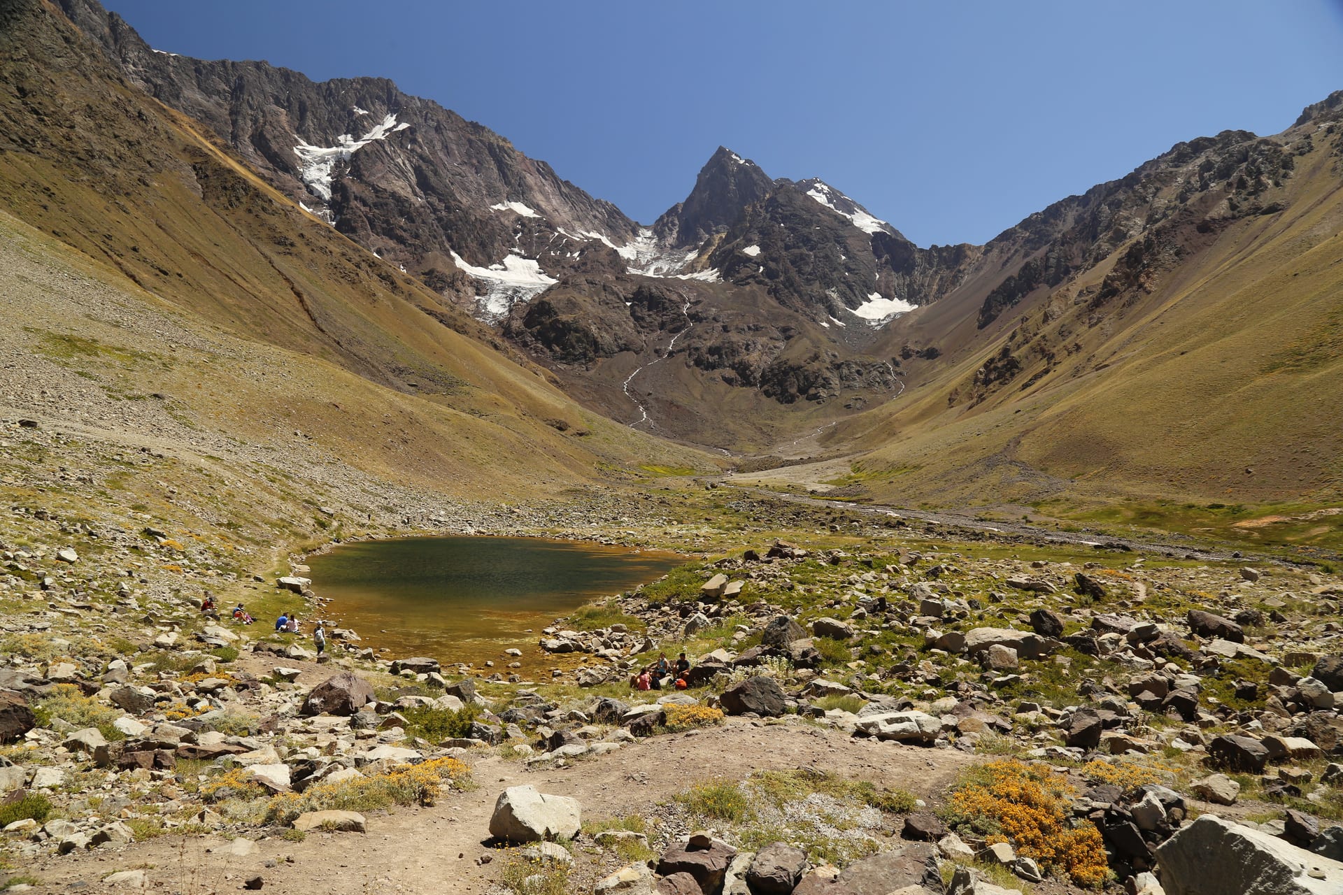 High mountain terrain in El Morado Natural Monument, Cajón del Maipo.