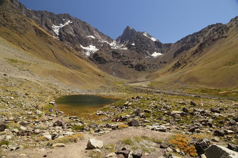 High mountain terrain in El Morado Natural Monument, Cajón del Maipo.